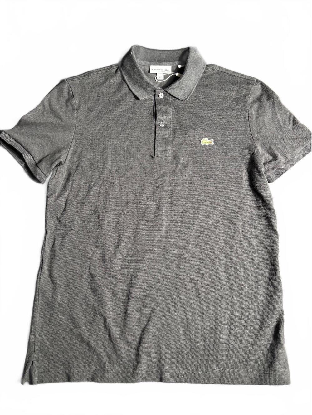 Lacoste Men's Slim Fit Black Polo Shirt Size 5-L